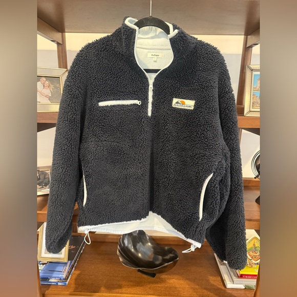 Madhappy Outdoors Sherpa Fleece Pullover Navy - Picture 2 of 6